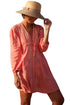 Sexy Deep V Neck Embroidered Beach Tunic